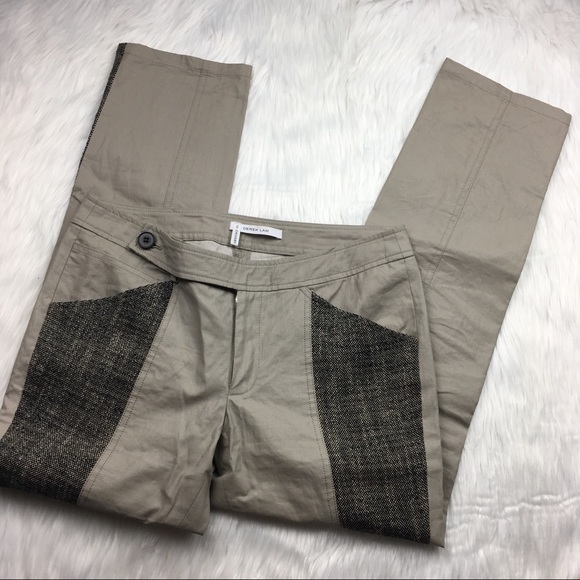 Derek Lam 10 Crosby Faux Leather Tweed Pants - Picture 3 of 5